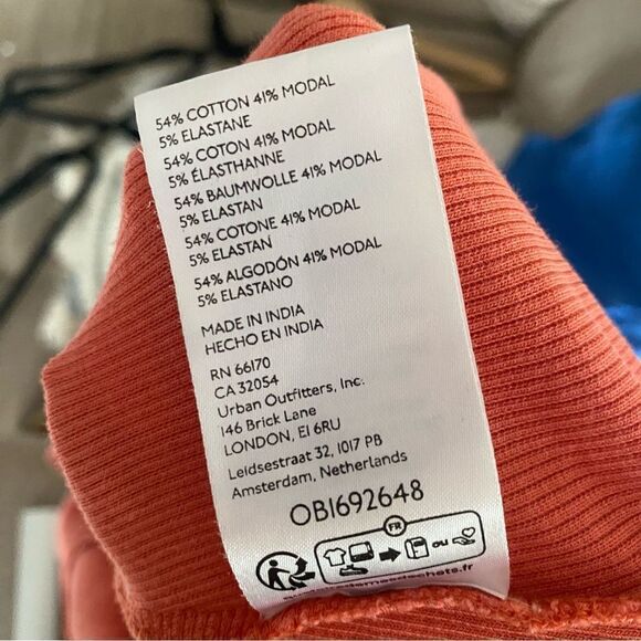 Anthropologie Pilcro Coral Ribbed Tank Top Size Small - Picture 8 of 9